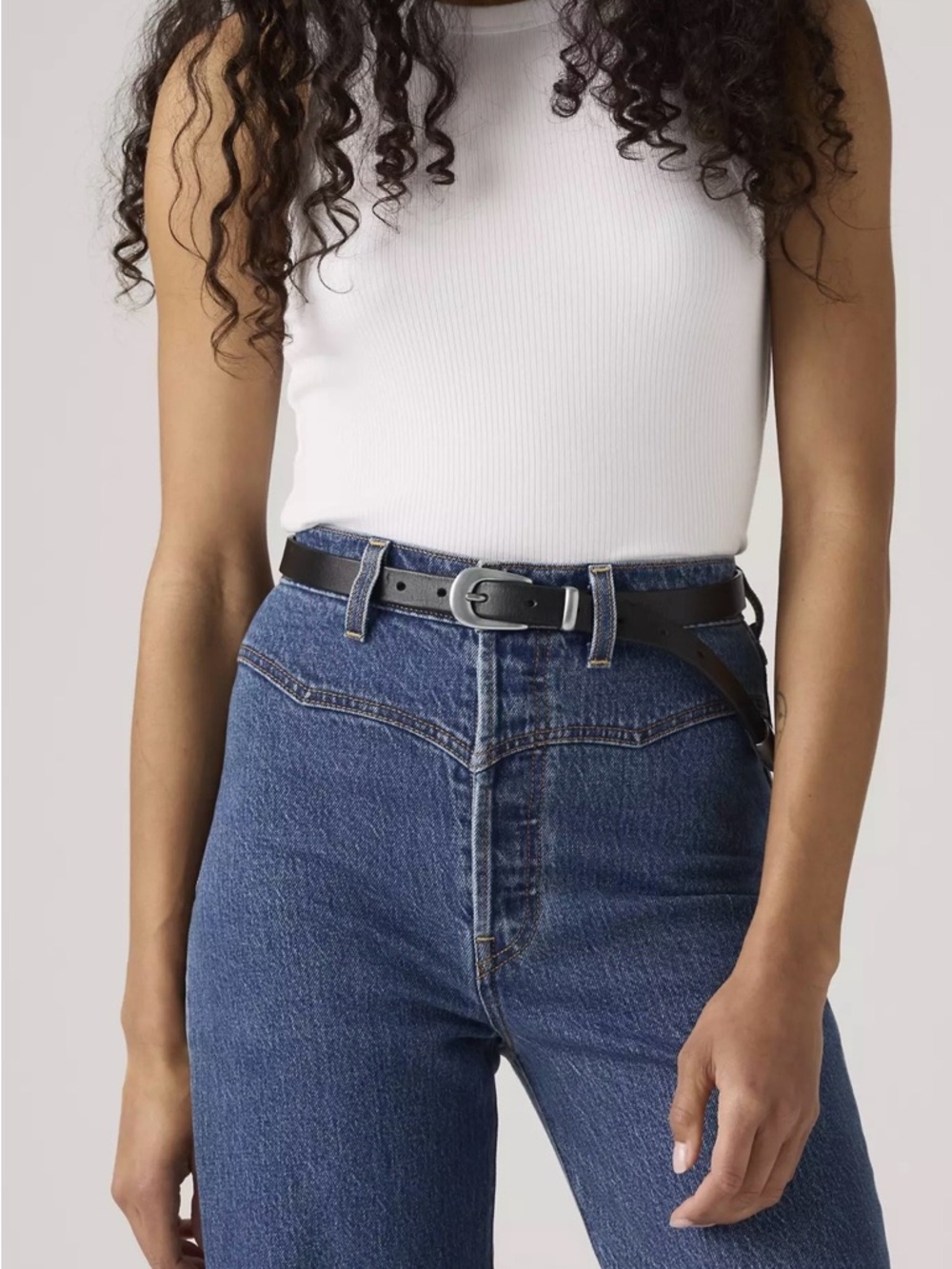 LEVIS Ribcage Western Yoke Jeans Women's Size 29 x 27 Dark Wash 0049U0001 - Picture 3 of 12